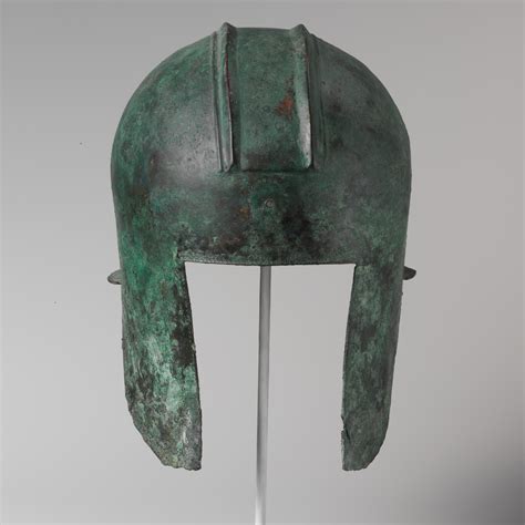 Bronze helmet of Illyrian type | Greek | Archaic | The Metropolitan Museum of Art