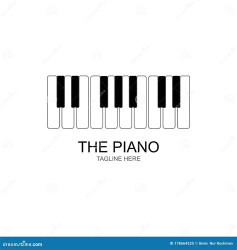 Piano Logo Design Template stock illustration. Illustration of orchestra - 178664520