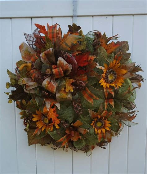 sunflower fall wreath | Fall wreaths, Fall wreath, Wreaths