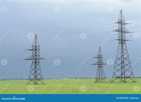 Energy by Transmission Lines Stock Photo - Image of parallel, cable ...