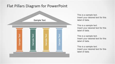 Flat Pillars Diagram for PowerPoint - SlideModel