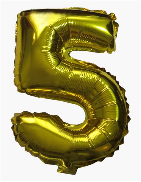 Number Balloons - Number 5 Balloon Png, Transparent Png , Transparent Png Image - PNGitem