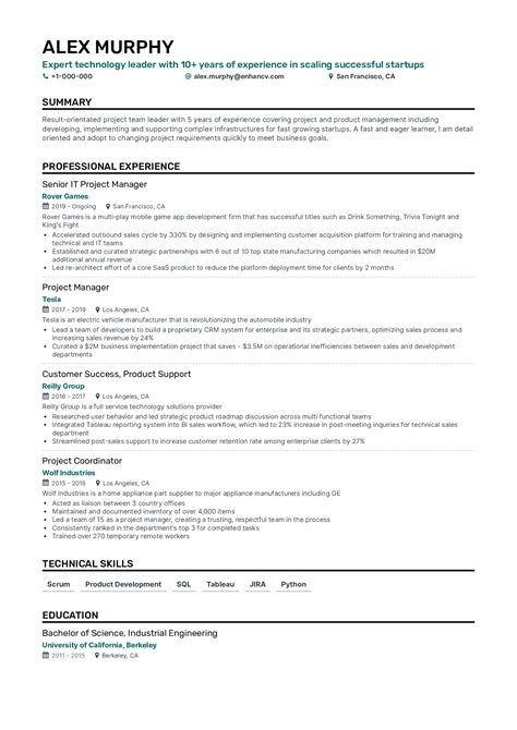 Chronological Resume Templates for 2024 | PDF & TXT