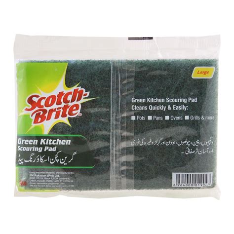 Order Scotch Brite Green Kitchen Scouring Pad, Economy Pack, 3-Pack Online at Special Price in ...