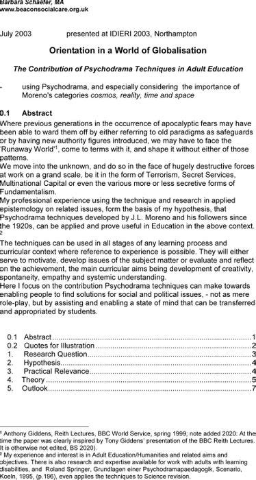 Psychodrama Techniques in Adult Education | Drama and Theatre | Cambridge Open Engage