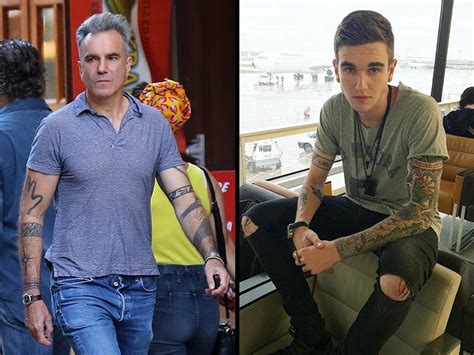 Daniel Day-Lewis and Son Gabriel-Kane Both Show Off Body Tattoos