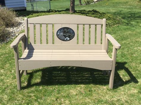 48 Memorial Bench With 8.5x11 Laser Engraved Stone Inlay - Etsy | Memorial benches, Memorial ...