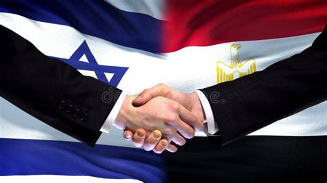 Israel Vs Egypt Confrontation, Countries Disagreement, Fists On Flag ...