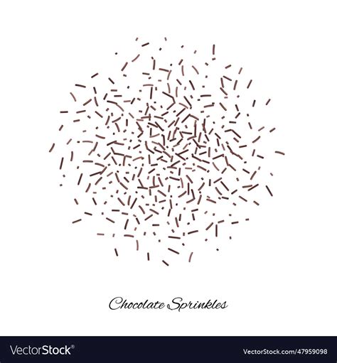 Candy sprinkle donut chocolate sprinkles isolated Vector Image