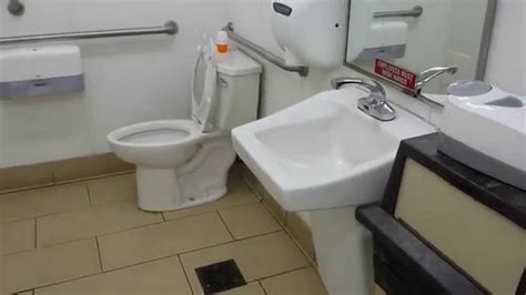 Bathroom tour: American standard Toilet at a gas station - YouTube