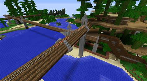 Area monorail running through villages : r/Minecraft