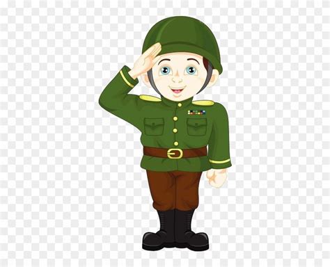 Soldier Salute Cartoon Military - Cartoon Soldier Saluting - Free Transparent PNG Clipart Images ...