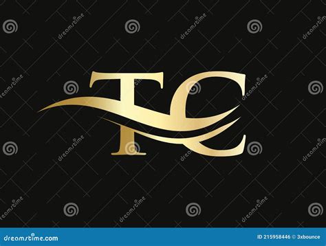 Initial Gold Letter TC Logo Design. TC Logo Design Vector Stock Vector - Illustration of ...