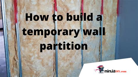 How to build a temporary wall partition in an apartment using drywall ...