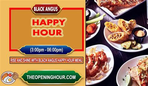 Black Angus Happy Hour Times & Menu with Prices 2024