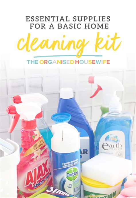 Essential Supplies for a Basic Home Cleaning Kit - The Organised Housewife