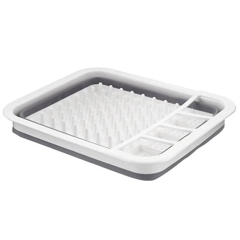 Collapsible Dish Rack - Grey - Plastic Storage Boxes