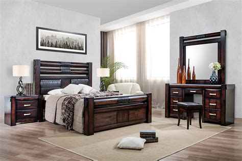 BRETON King Bed + 2 Nightstands - Furniture Palace