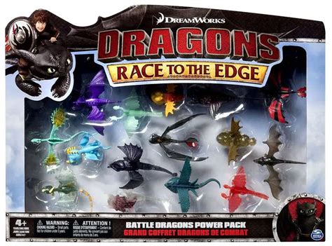 How to Train Your Dragon Race to the Edge Battle Dragons Power Pack Mini Figure 15-Pack Set Spin ...