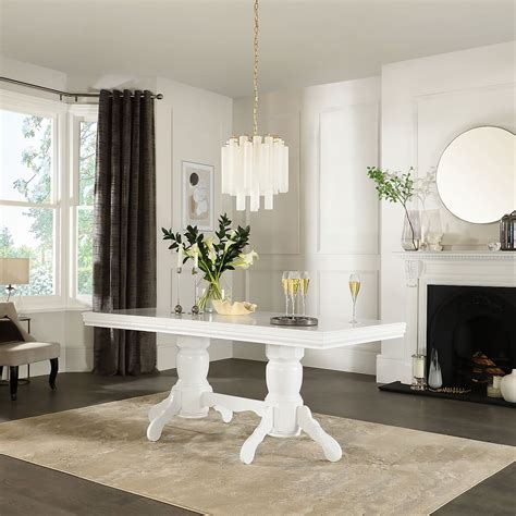 Chatsworth White Extending Dining Table 150 - 180cm Only £349.99 | Furniture Choice