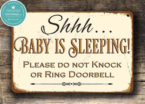 Shhh BABY IS SLEEPING Sign Baby is Sleeping Signs Baby is | Etsy