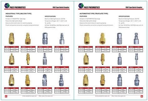 Quick Release Air Fitting Types