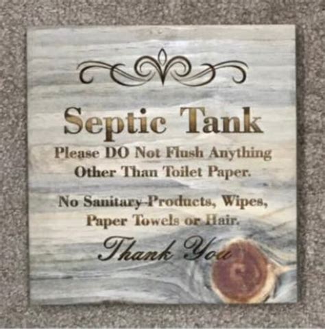 Rustic Septic Tank Bathroom Sign - Etsy