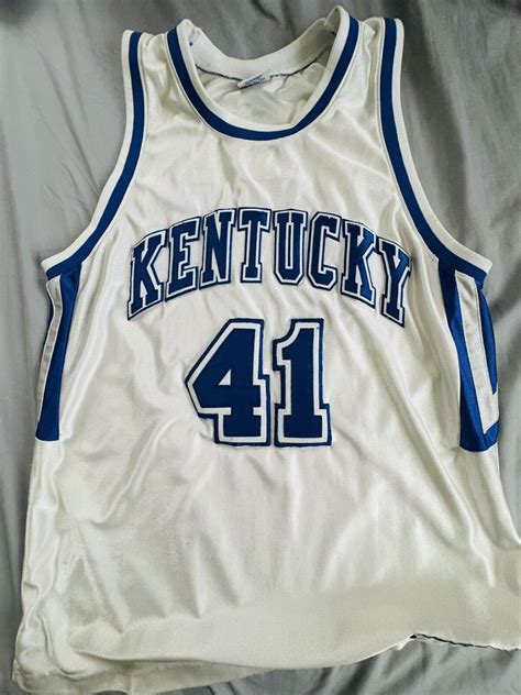 Rare 90’S Kentucky Wildcats Apex One Mark Pope #41 White Sewn ...