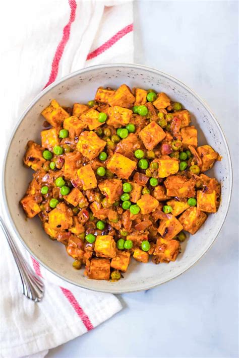 Vegan Matar Paneer (with Tofu Paneer!) | The Picky Eater