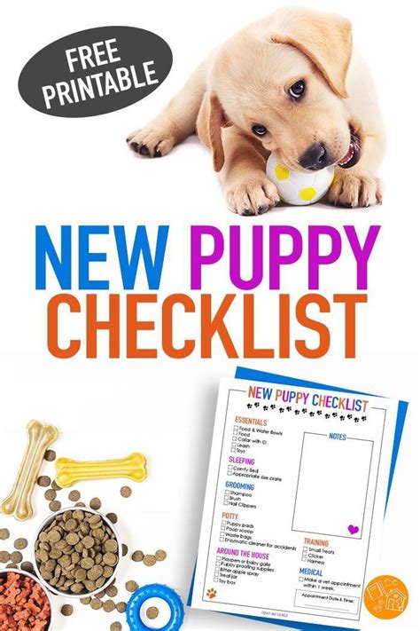 Everything you need for a new puppy in this FREE printable New Puppy ...