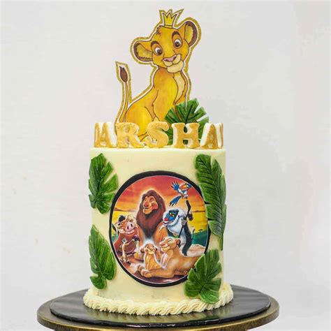 Lion King Cake with Simba Cake Topper | Decorated Treats