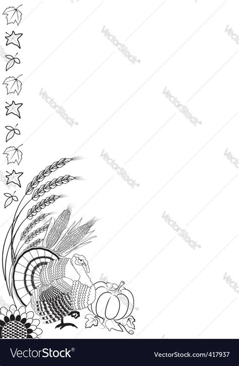 Thanksgiving border Royalty Free Vector Image - VectorStock