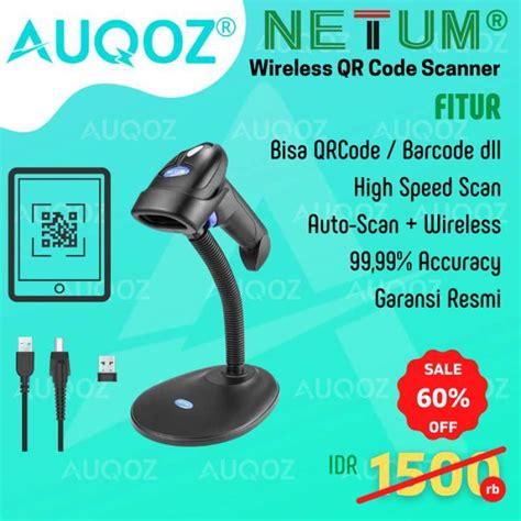 Jual Auqoz X Netum Wireless Qrcode Scanner 2D Efaktur + Stand L8 di Seller Kerrin Store ...