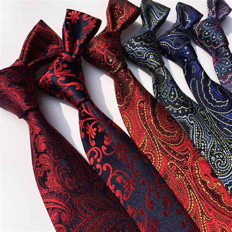 New Classic Paisley Men's Ties Man 8cm Fashion Plaid Floral Neckties Corbatas Gravata Jacquard ...