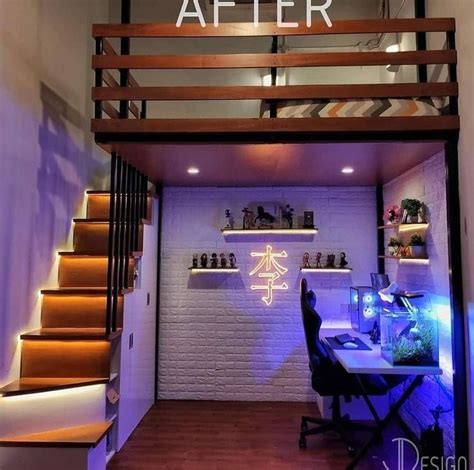 Home Decor: Loft Bed ideas with desks for Small Room | bunk bed | bunkbeds | 審美的な寝室, ベッドルームのデザイン ...