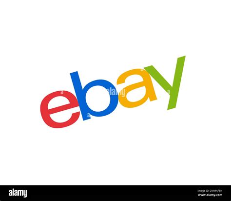 EBay, Rotated, White background, Logo, Brand name Stock Photo - Alamy