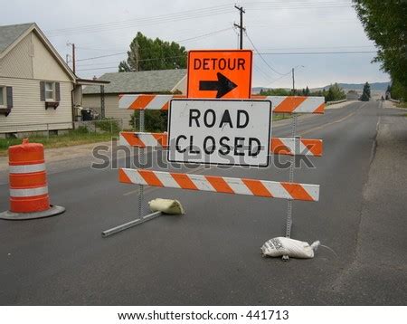 Road Closed Detour Stock Photo 441713 : Shutterstock