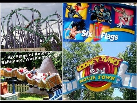 Six Flags of America at Maryland/Washington, DC -- Looney Tunes Kids' Rides - YouTube