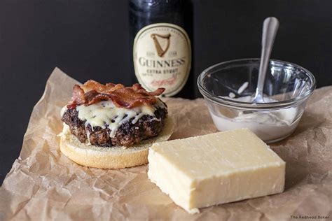 Irish Stout Burgers with Cheddar and Bacon — The Redhead Baker