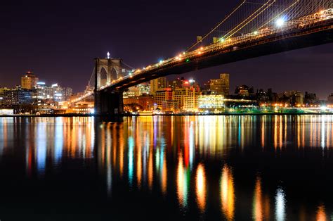 Time lapse Brooklyn Bridge, New York HD wallpaper | Wallpaper Flare