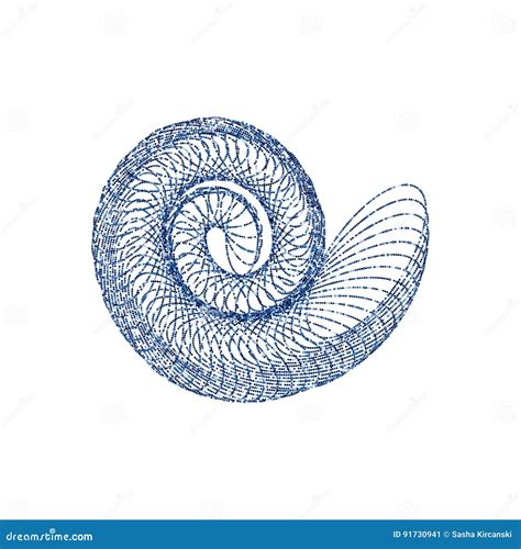 Nautilus stock vector. Illustration of abstract, particles - 91730941