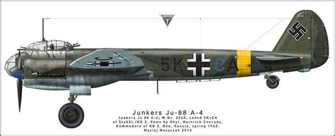 Aviation art made by Maciej Noszczak: Junkers Ju 88 A-4. KG 3.