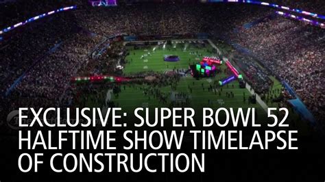 EXCLUSIVE: Super Bowl 52 Halftime Show Timelapse of Construction - YouTube