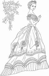 Victorian Fashion Coloring Pages sketch template