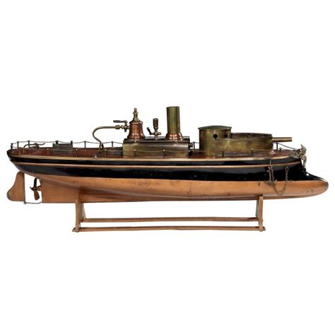 Radiguet Steam-powered toy gunboat | Wooden model boats, Steam boats ...