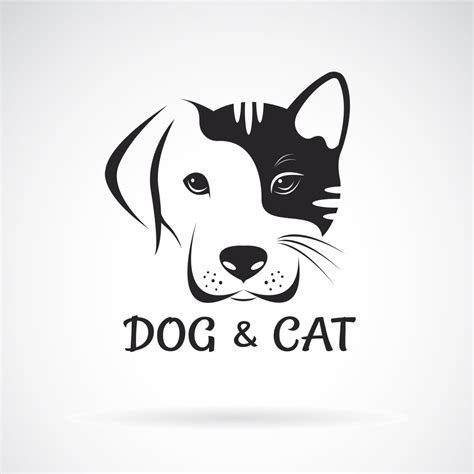 Vector Dog Cat Face Design On | Cat logo design, Dog icon, Pet logo design