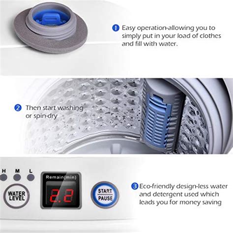 Giantex Portable Washing Machine, Full Automatic Washer and Dryer Combo ...