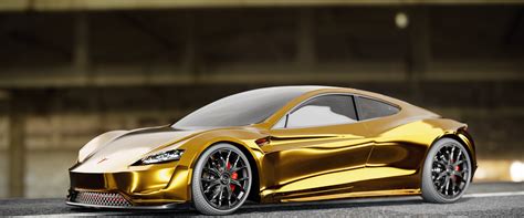 🔥 Free download Tesla Roadster Gets Rendered in Gold for a Sheiks Pleasure [2800x1167] for your ...