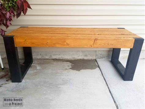 Simple 2x4 Bench Plans | Build an EASY Modern Bench - Mama Needs a Project