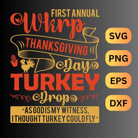 Thanksgiving WKRP Turkey Drop , Turkey Drop , SVG , Png , Eps , Dxf ...